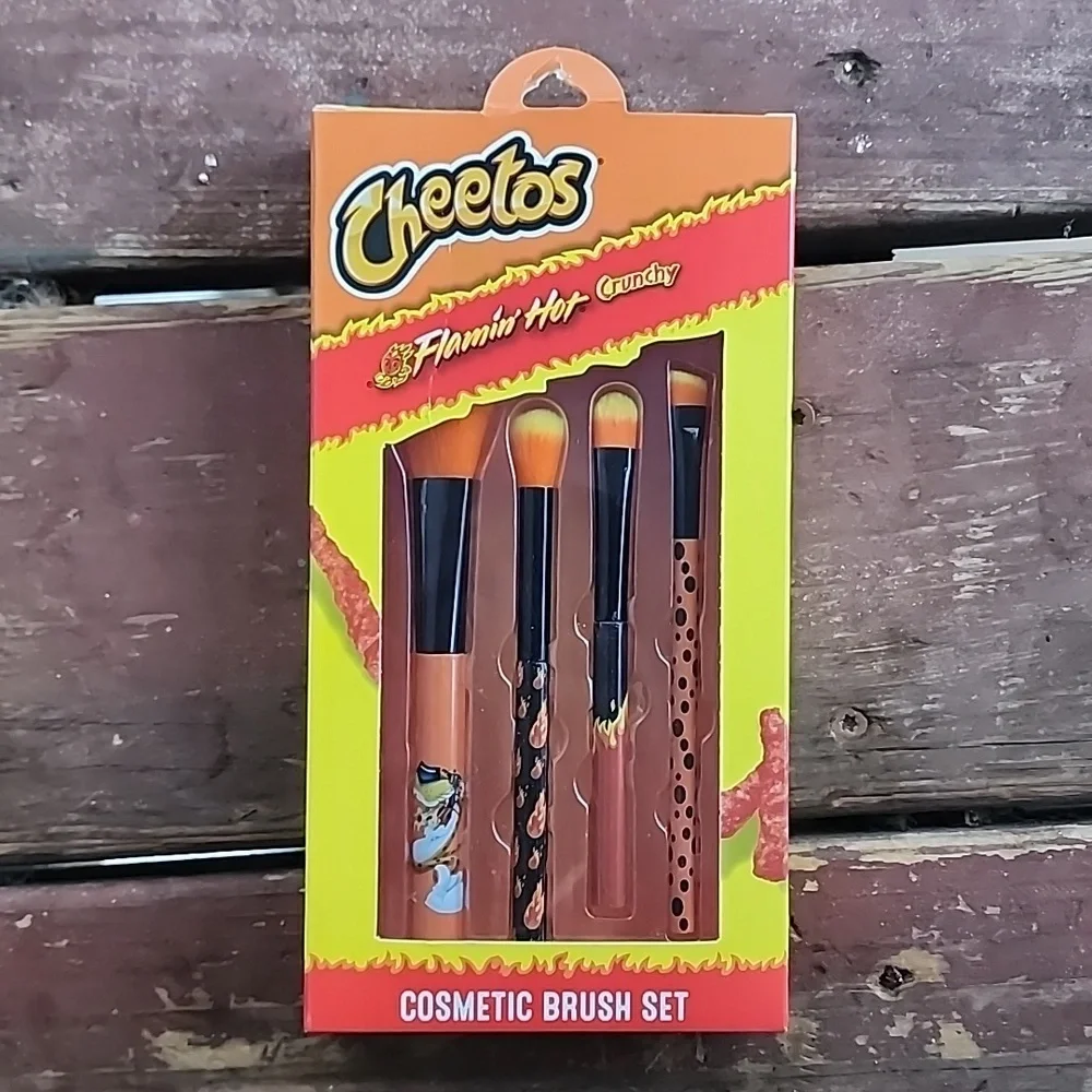 Hot Cheetos Flaming Hot Nail And Makeup Brush Set